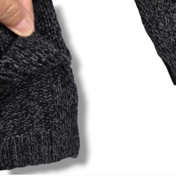 Marine Layer Turtleneck Sweater Hi Lo Hem Grey Black Fleck Oversize Womens Small - Picture 11 of 15